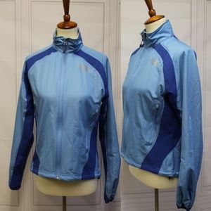 3447 The North Face Women S Windbreaker Blue Zip
